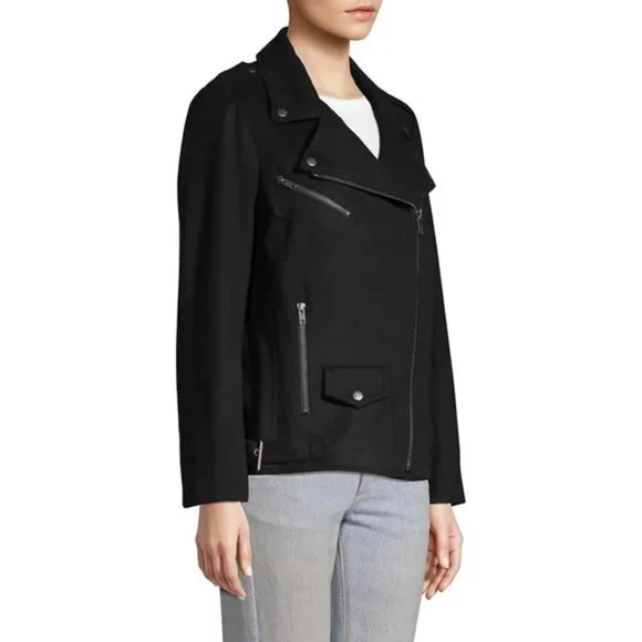 NEW Rebecca Minkoff Brando Wool Blend Moto Jacket